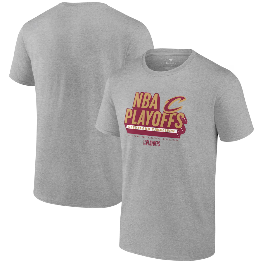 Men 2024 NBA Cleveland Cavaliers grey style #4 Tshirts->nba t-shirts->Sports Accessory